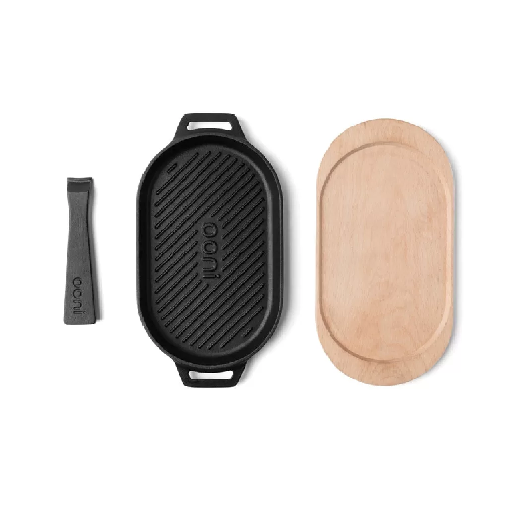 Ooni UU-P08D00 Grizzler Pan - Black and Brown Outdoor Cooking and Grilling