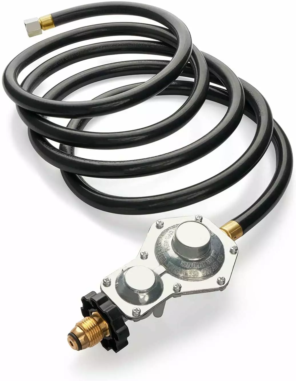 10ft Two Stage Propane Regulator Hose 100 lb Propane Tank Regulator Standard P.O.L. RV Grill