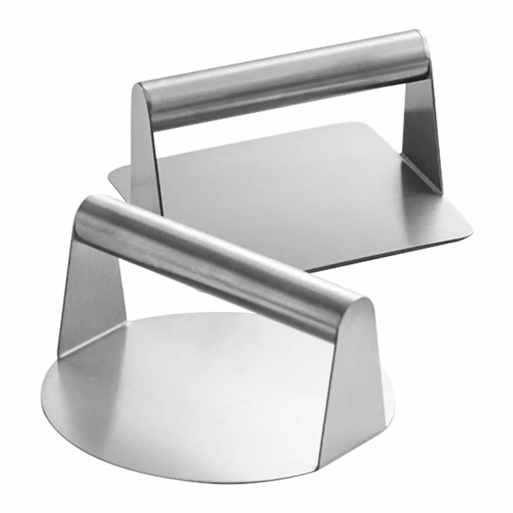 2 Pcs Hamburger Cutter Meat Press Grill Bacon Grilling Accessories Round Shape PAVO