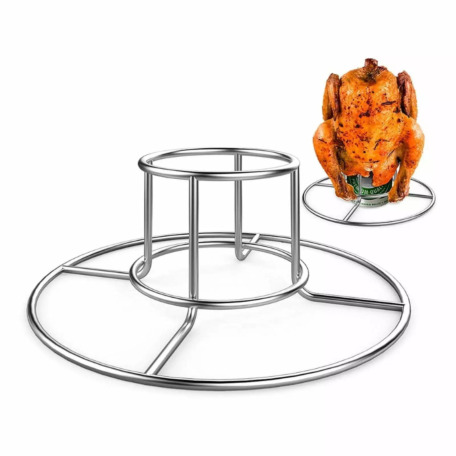 Stainless Steel Beer Can Chicken Holder BBQ Grill Roasting ANXPTIME