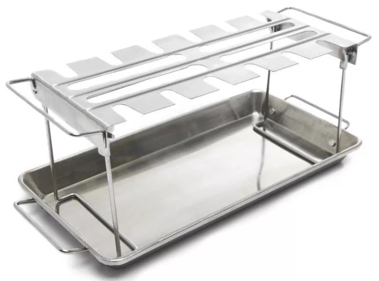 Broil King 64152 Stainless Steel Wing Rack 16.5 x 7.25 x 1.5 Inches