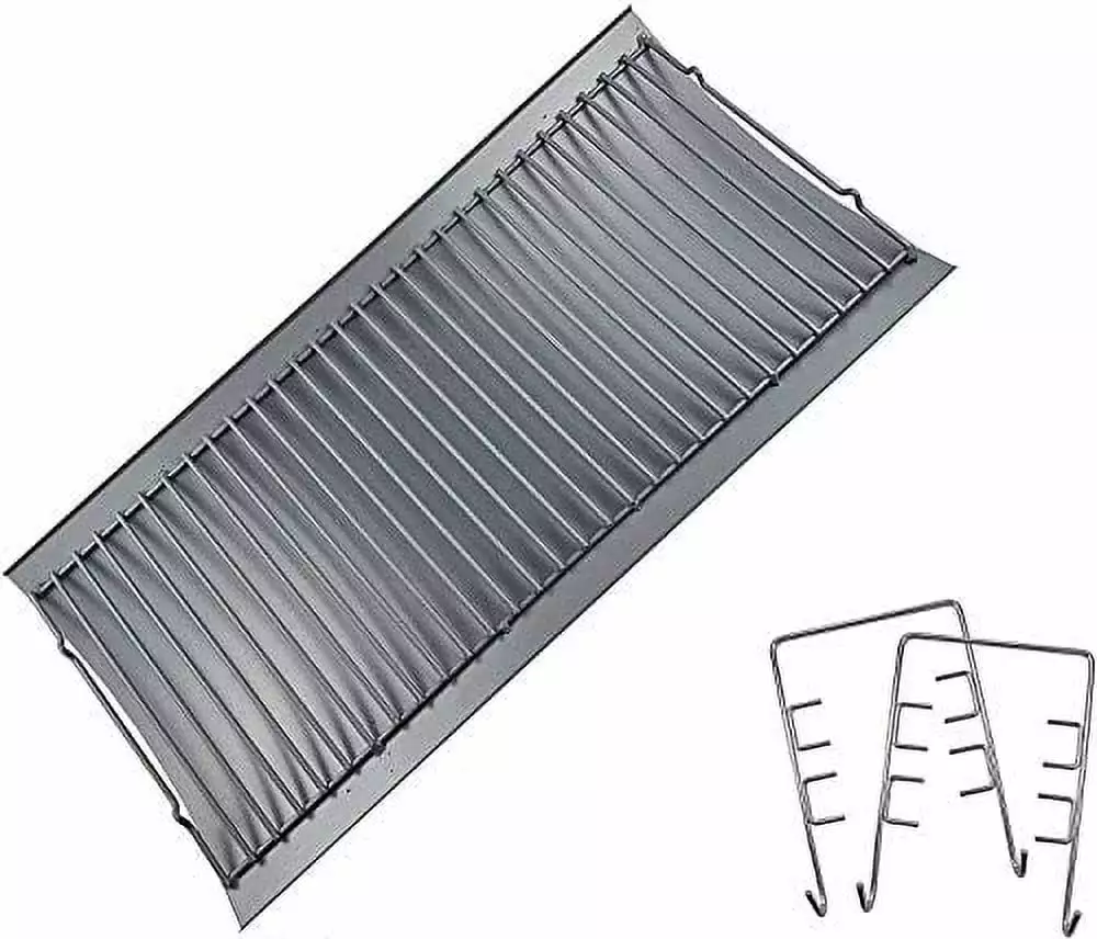 Aluminized Steel Ash Pan 2 pc Fire Grate Hanger Replacement Chargriller Charcoal and Charbroil Grills 27 X 13 1/4 Replace ...