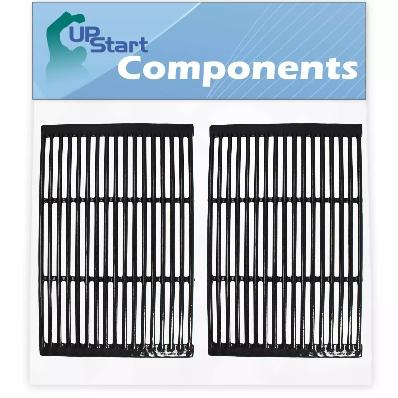 2-Pack BBQ Grill Cooking Grates Replacement Brinkmann PRO SERIES 6345 Porcelain Grid UpStart Components