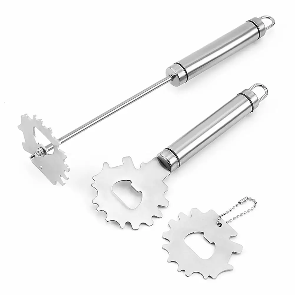 3Pcs Stainless Steel Barbecue Grill Scraper Multifunctional Bottle Opener BBQ Cleaning Tools Fantastic Shop
