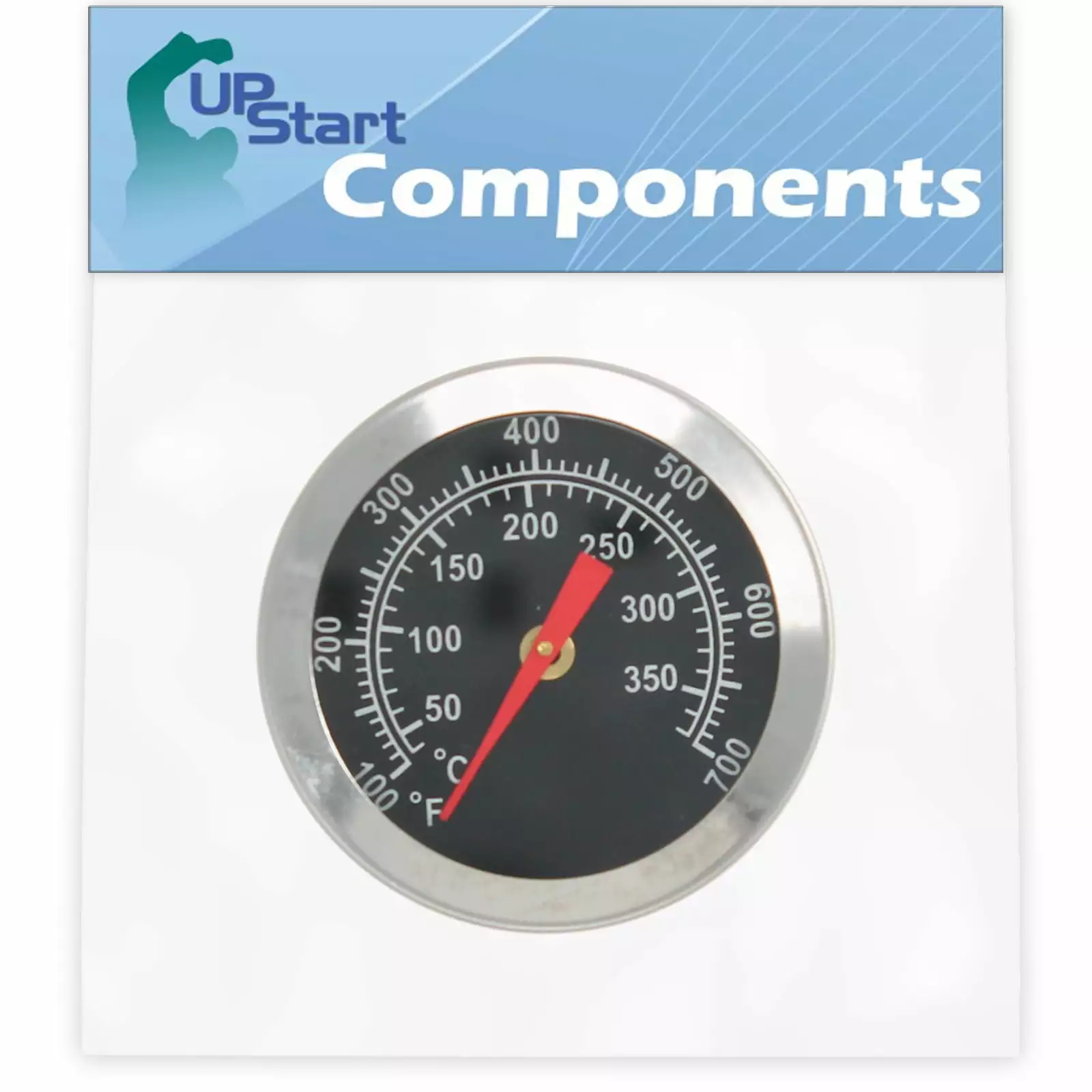 BBQ Grill Thermometer Heat Indicator Replacement Chargriller Jenn Air Charbroil Temperature Gauge Thermostat UpStart Compo...