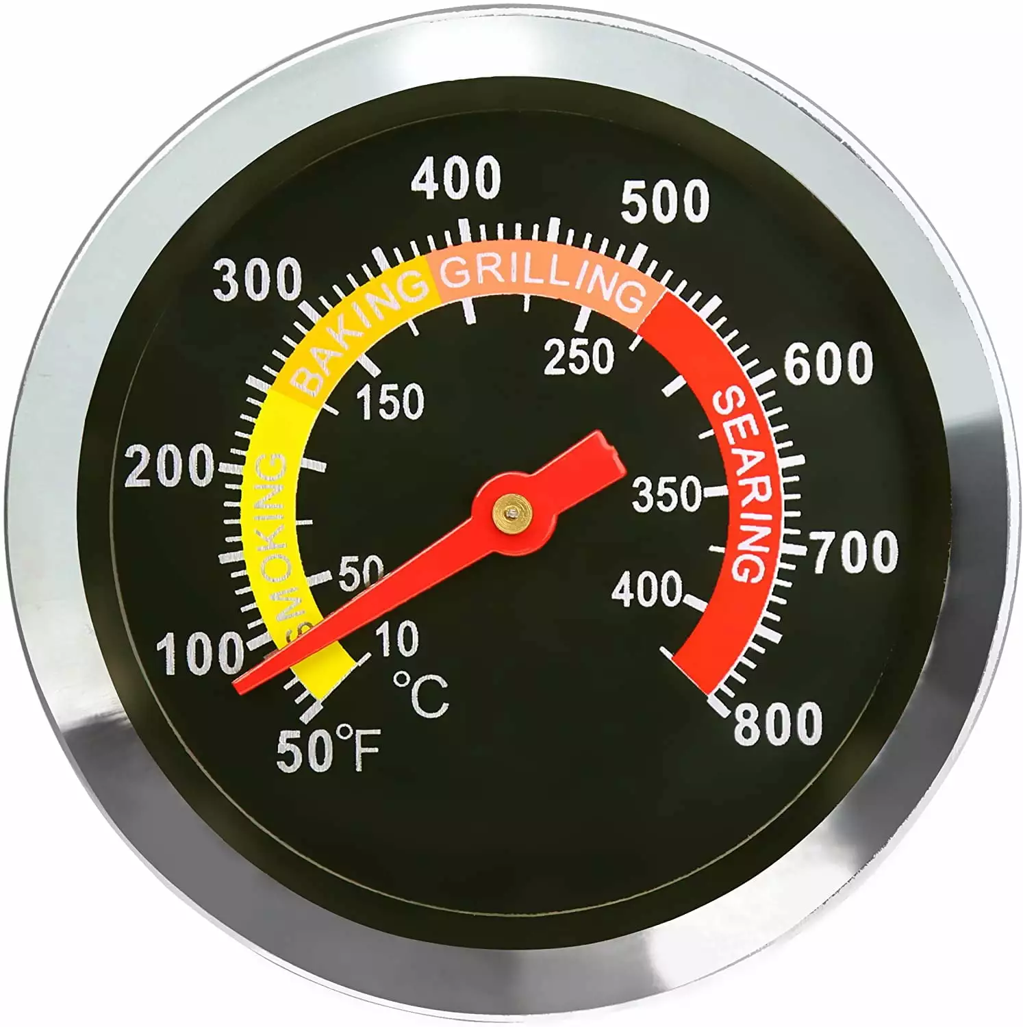 BBQ Barbecue Charcoal Grill Pit Wood Smoker Temperature Gauge Grill Pit Thermometer Fahrenheit Barbecue Meat Cooking Beef ...