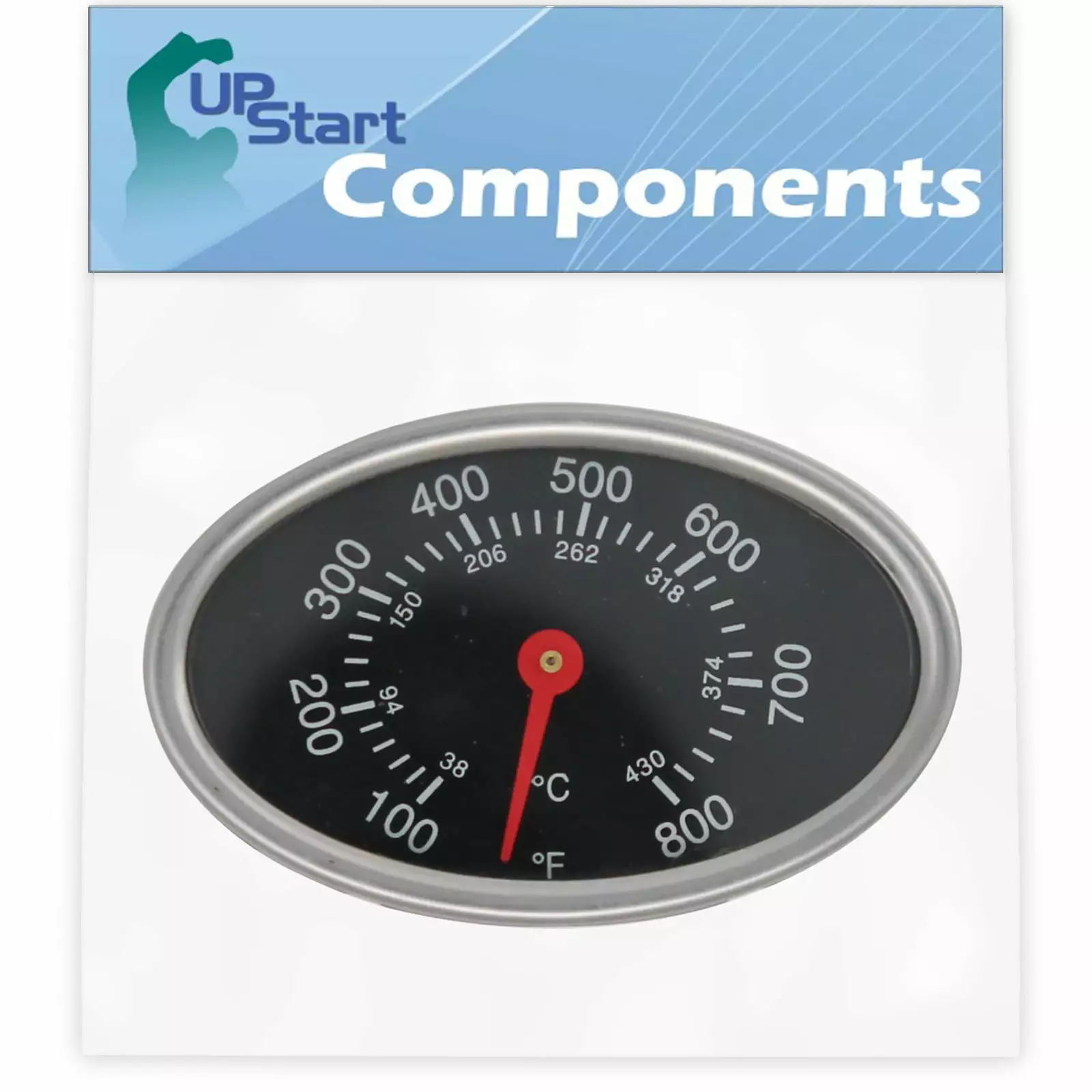 BBQ Grill Thermometer Replacement Charmglow 810-7420-F Temperature Gauge UpStart Components