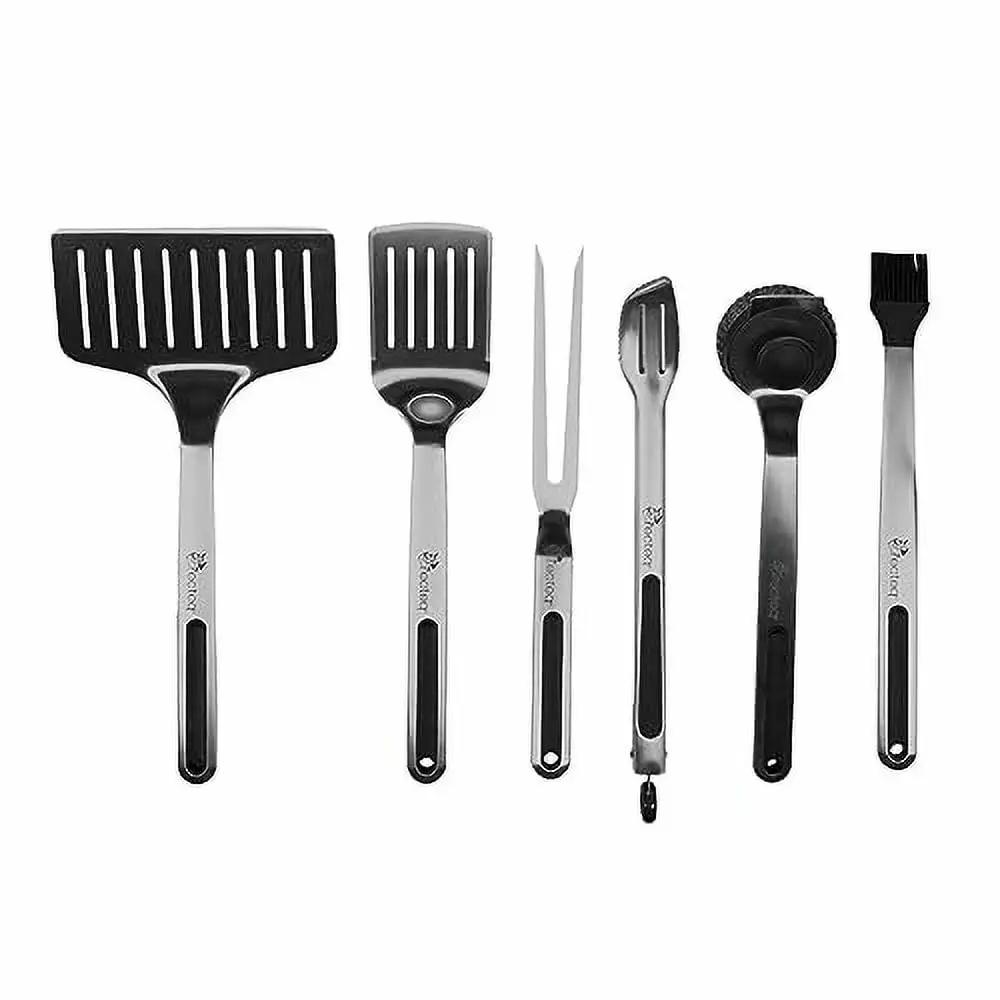 6 Piece BBQ Tool Set Stainless Steel Grilling Utensils Outdoor Cooking TeviRoom