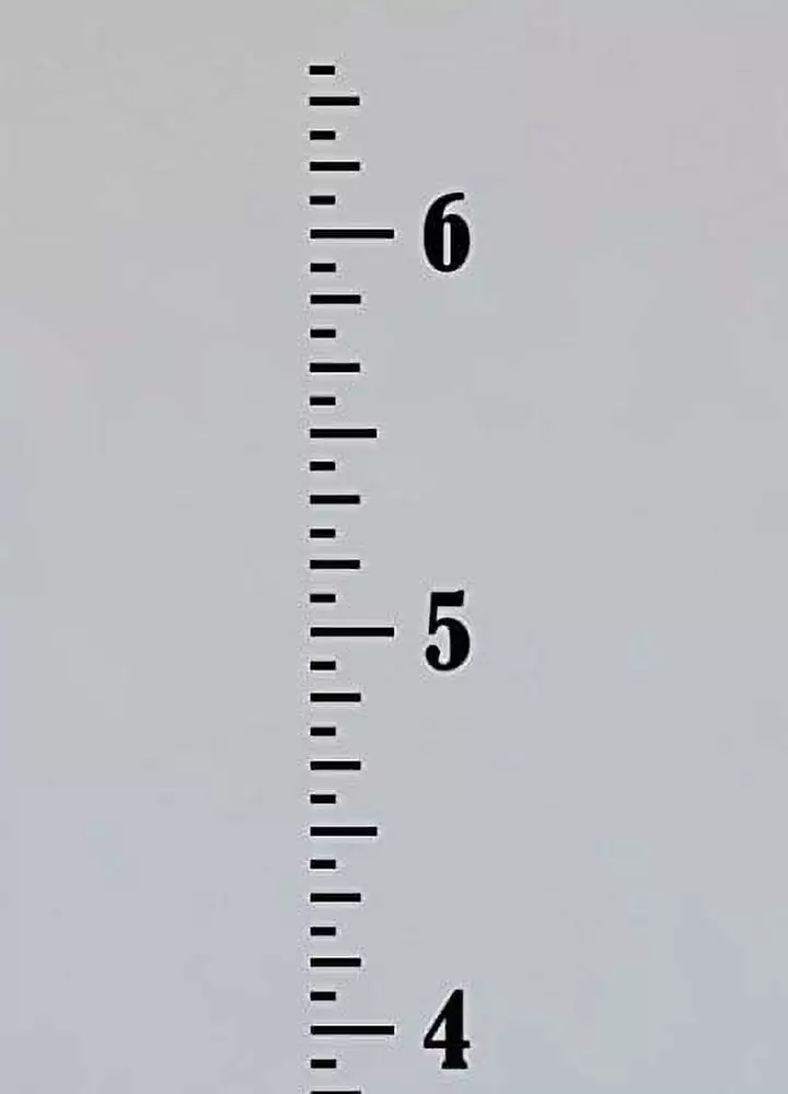 Vintage Ruler Oversized Plain Growth Chart Decal Vinyl 6 Foot Wall Stickers Kids Room Wall Decor Plus More