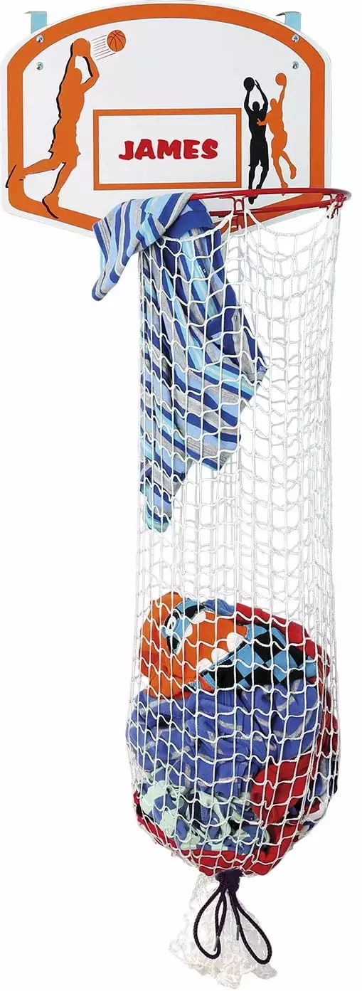 Bundaloo Basketball Laundry Hamper Over Door 2 1 Hanging Basketball Hoop and Hamper Kids Room