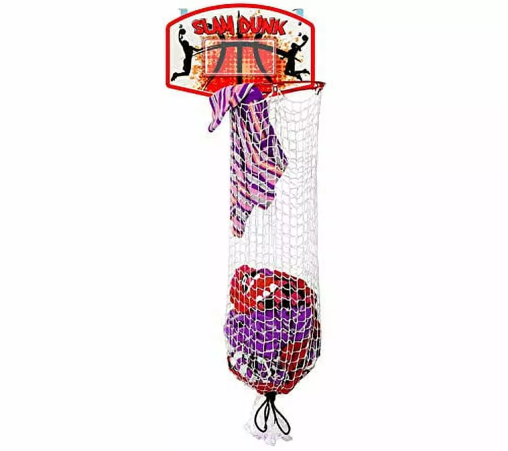 Bundaloo Slam Dunk Basketball Hamper Over Door 2 1 Hanging Hoop and Laundry Hamper