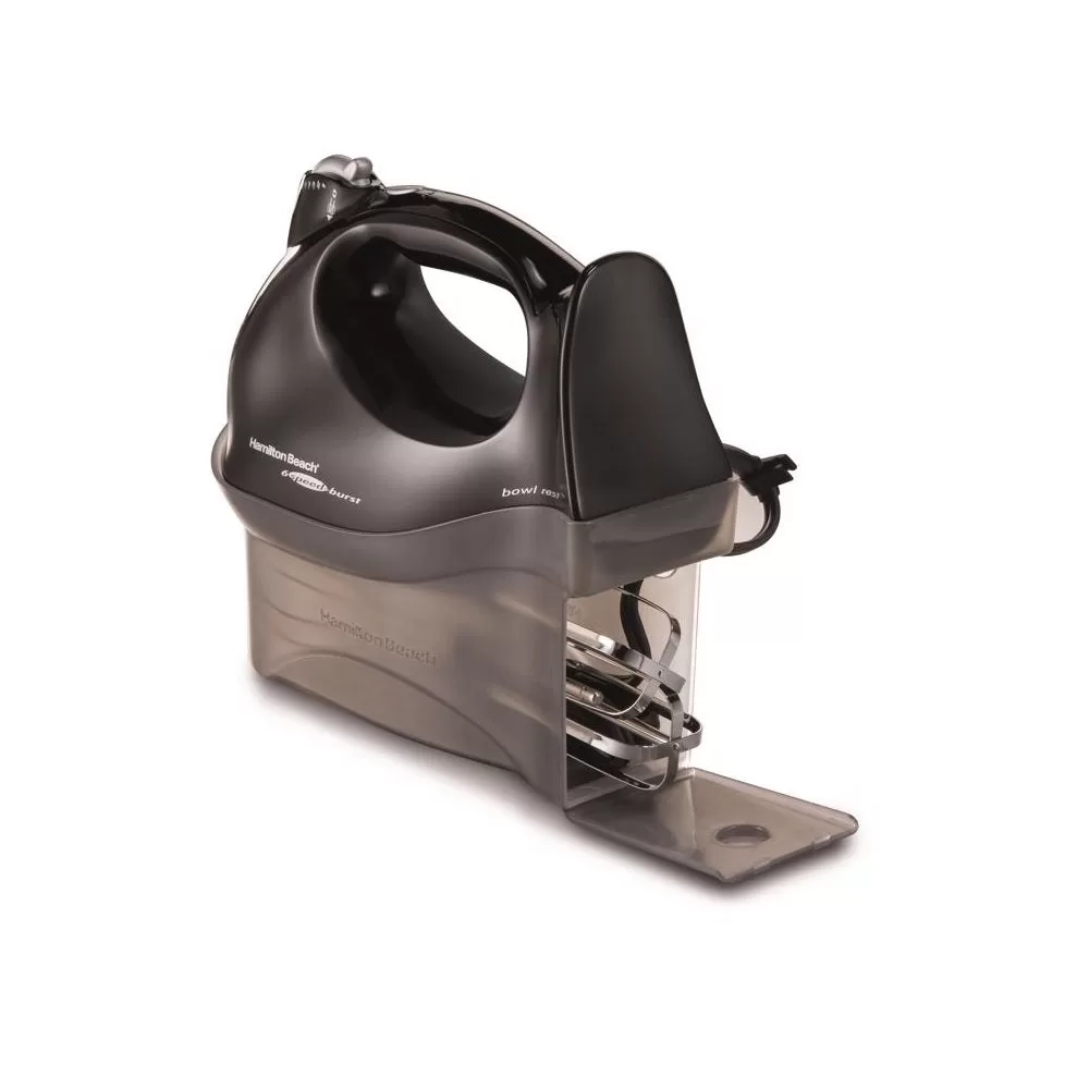 Hamilton Beach 62692 Hand Mixer 275 Watts Black 6 Speed Electric Mixer Turbo Boost