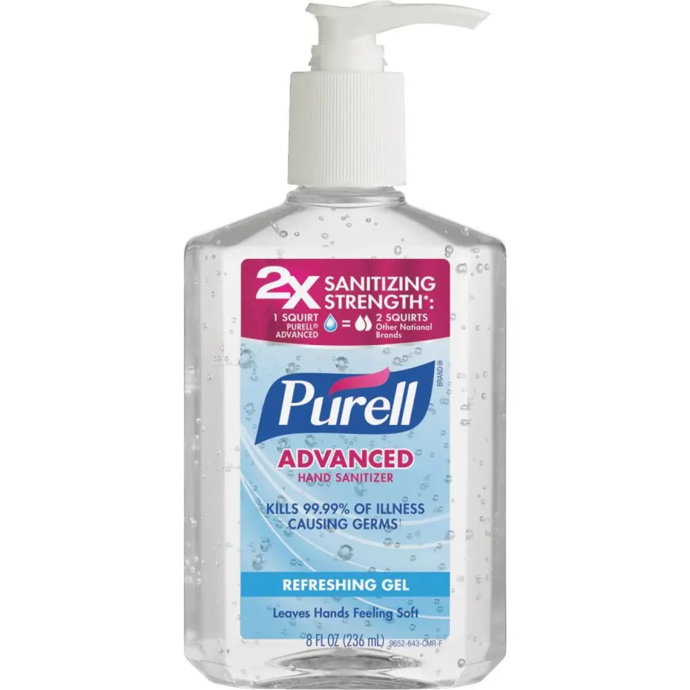 Purell 8 Oz Gel Pump Bottle Hand Sanitizer Effective Germ Protection