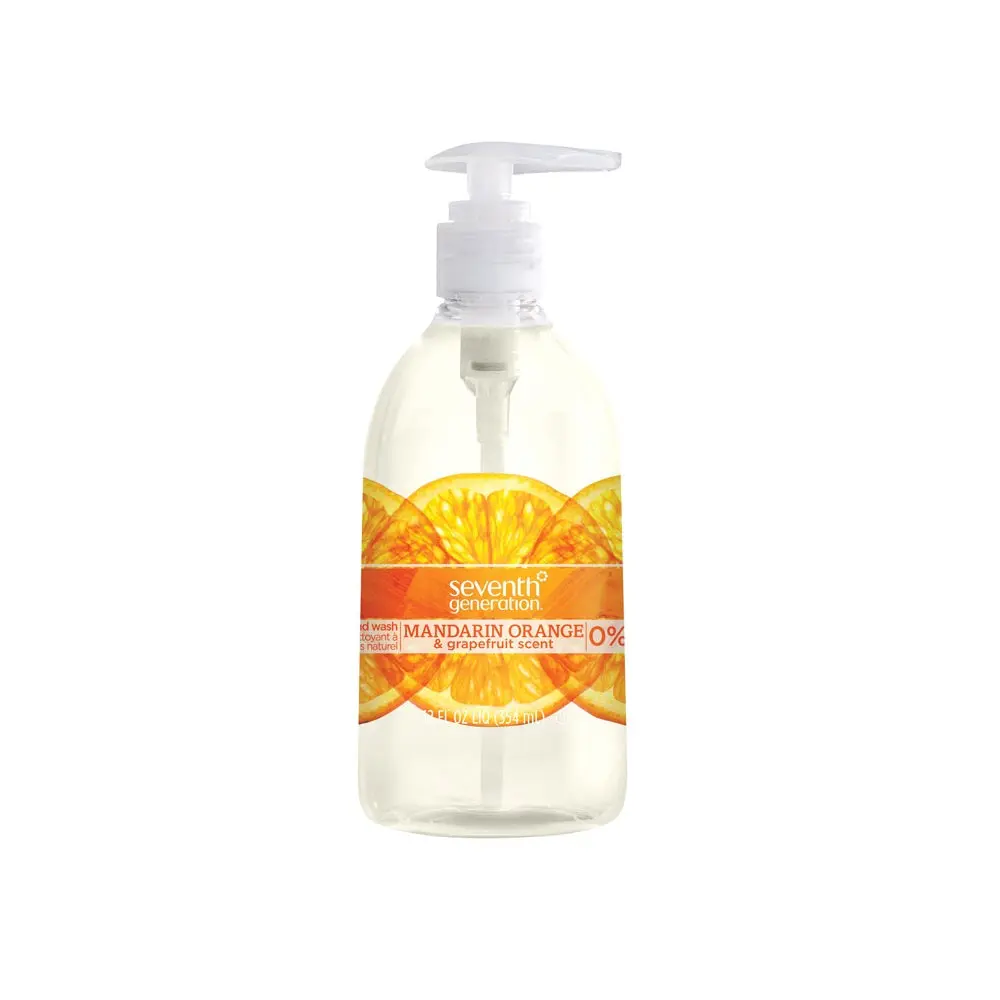 Seventh Generation Liquid Hand Soap Mandarin Orange Grapefruit Scent 12 Oz