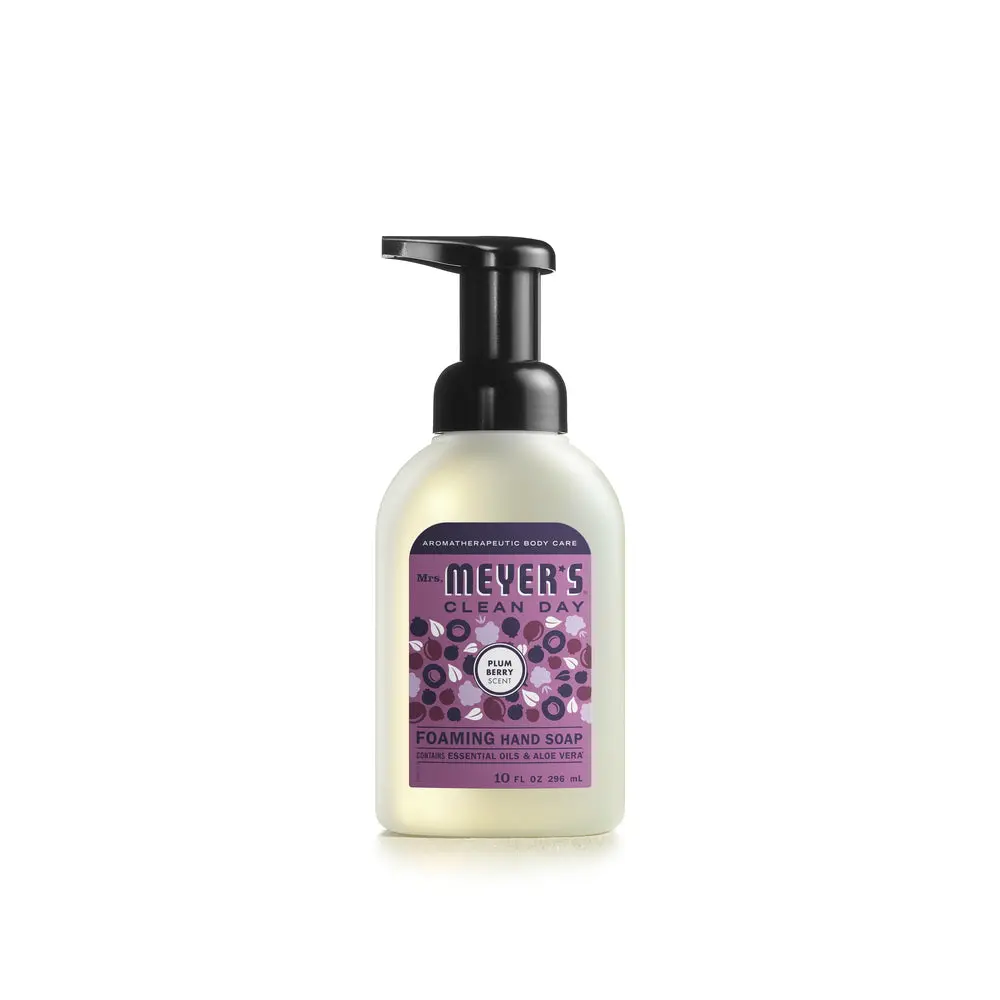 Mrs. Meyer's Clean Day 11338 Foaming Hand Soap Plum Berry 10 Oz Refreshing Hand Wash