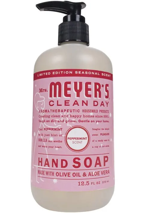 Mrs. Meyer's Clean Day Peppermint Scent Liquid Hand Soap 12.5 Oz Refillable Bottle