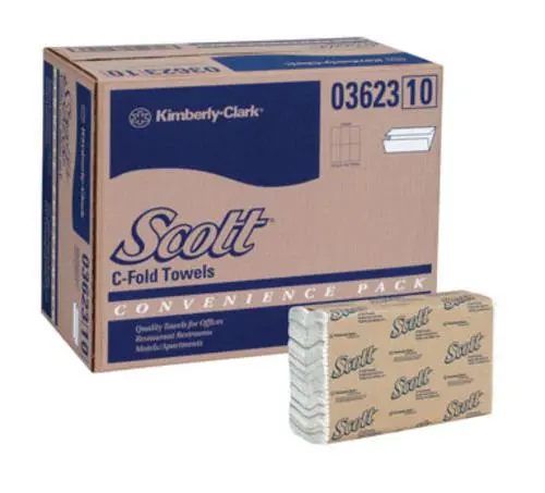 Scott 03623 White C-Fold Hand Towel 200 Sheets per Pack