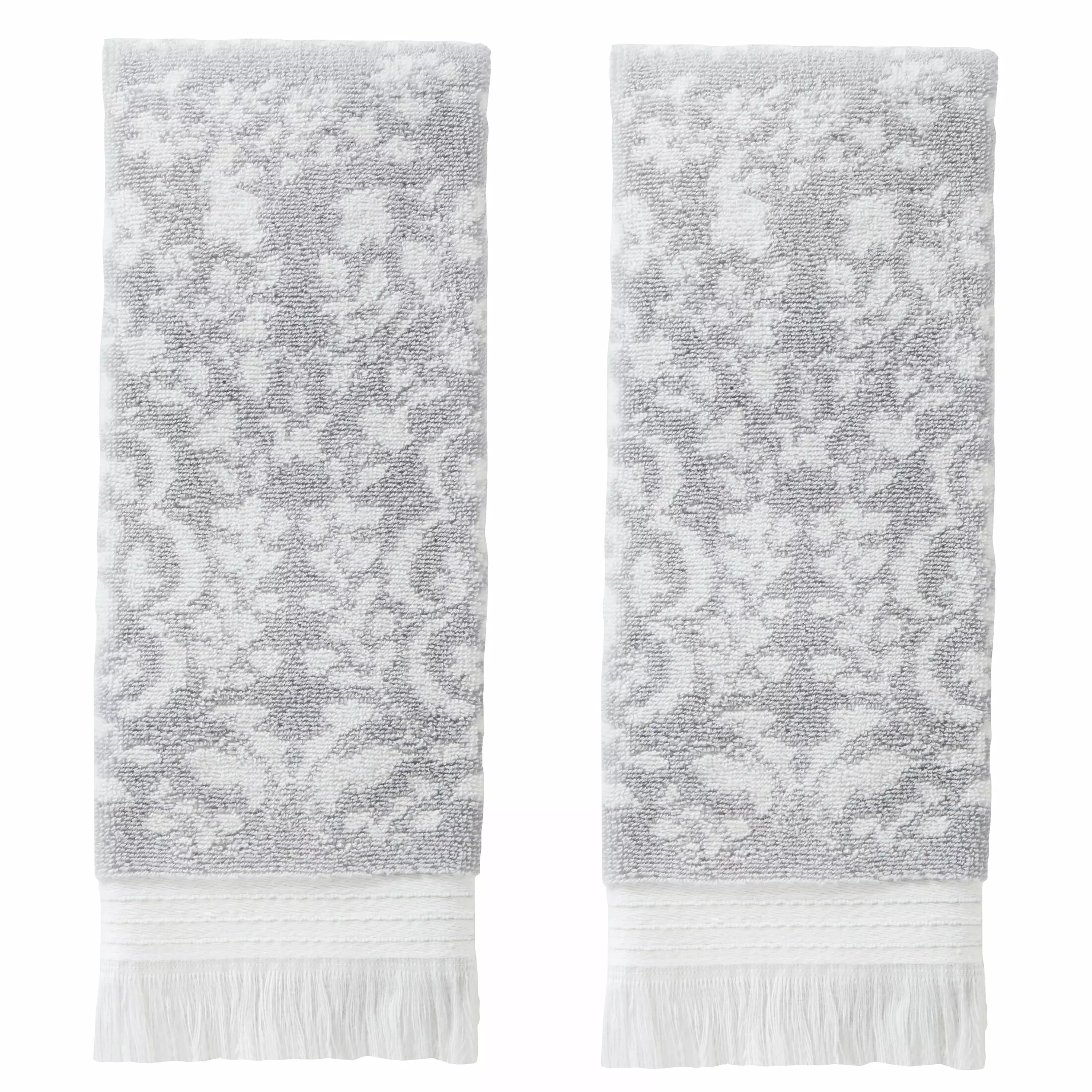 SKL Home Carrick Medallion Hand Towel Set 2 Gray