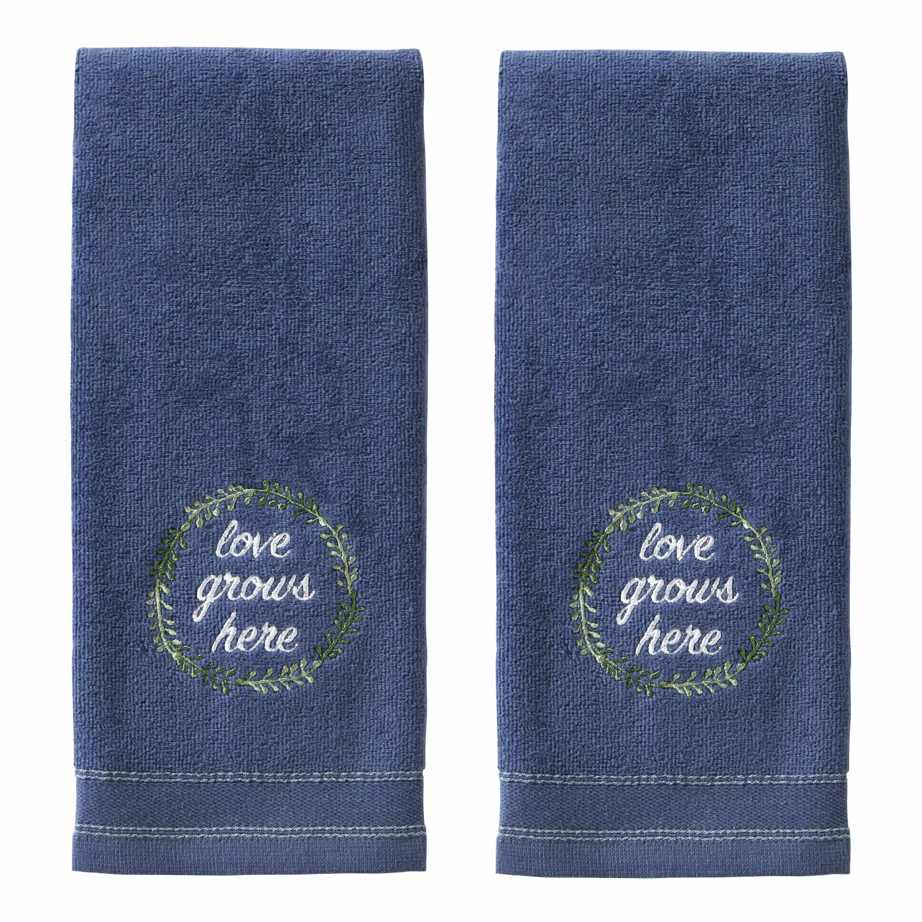 SKL Home Farm Hydrangea Hand Towel Set 2 Bathroom Decor