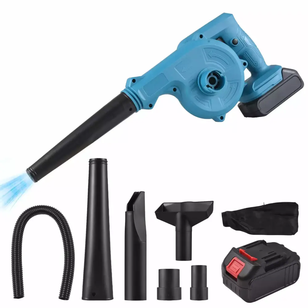 21V Cordless 2--1 Handheld Blower Lawn Hair and Car Cleaning Battery Us