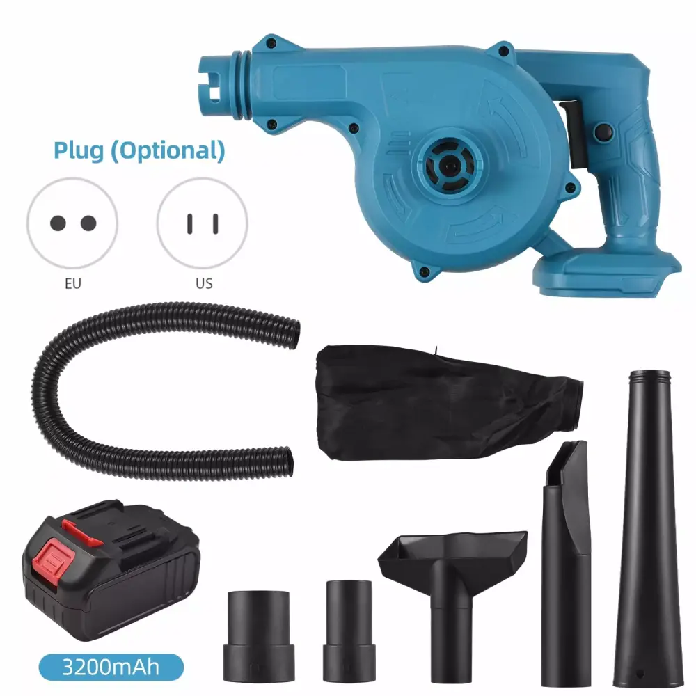 21V Cordless 2--1 Handheld Blower Lawn Hair and Car Cleaning Battery Us