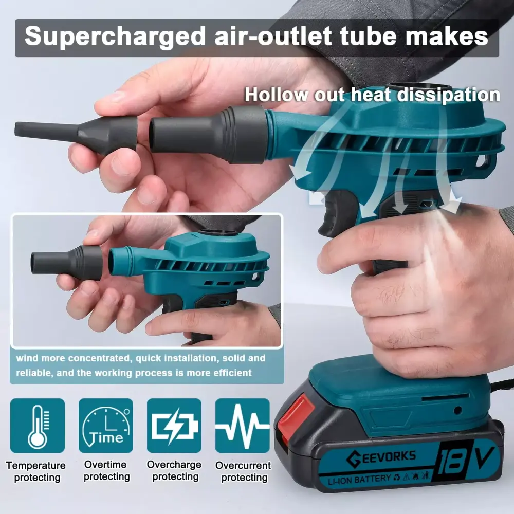 Electric Portable Handheld Blower Removal Fan Battery Snow Cleaner Travel-friendly