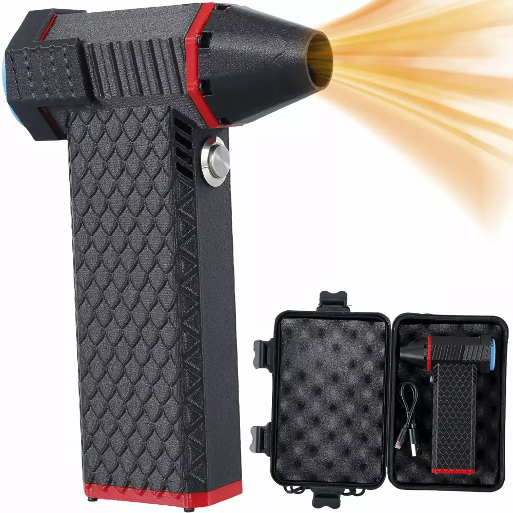 Grusce Turbo Fan Travel-friendly Mini Turbo Violent Fan Featherweight Electric Jet Blower LED Light