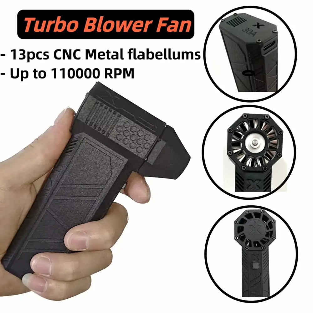 Meijuhug Mini Turbo Jet Fan 30W High RPM Blower Quick Drying Outdoor Combustion Fan
