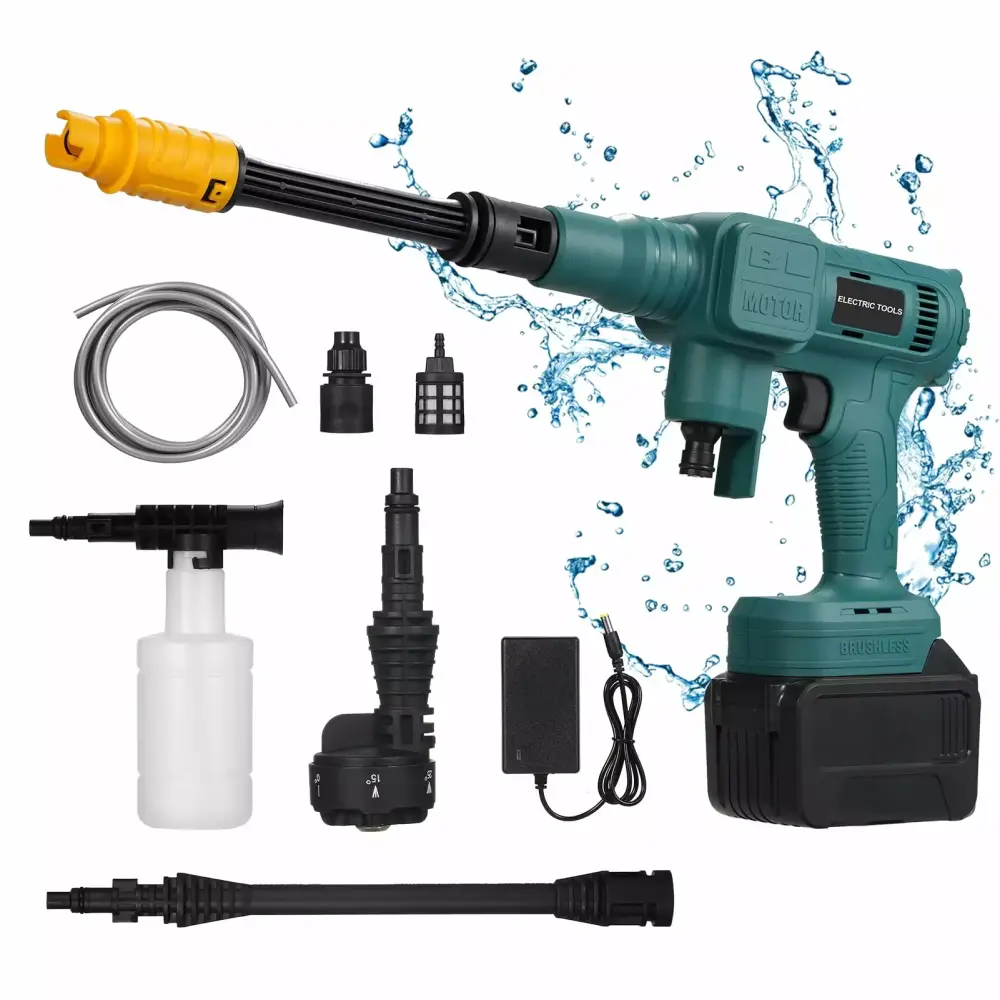 Battery Powered Handheld Cleaner 652 PSI 6--1 Nozzle Water Pressure Washer Car Fence Floor Travel-Friendly Us