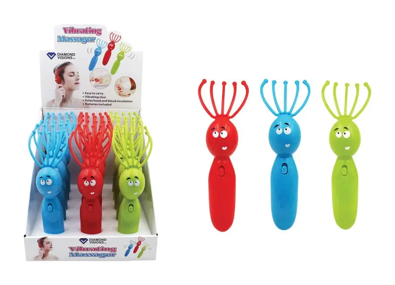 Diamond Visions Vibrating Massager Plastic Blue Green Red Handheld Muscle Relaxation
