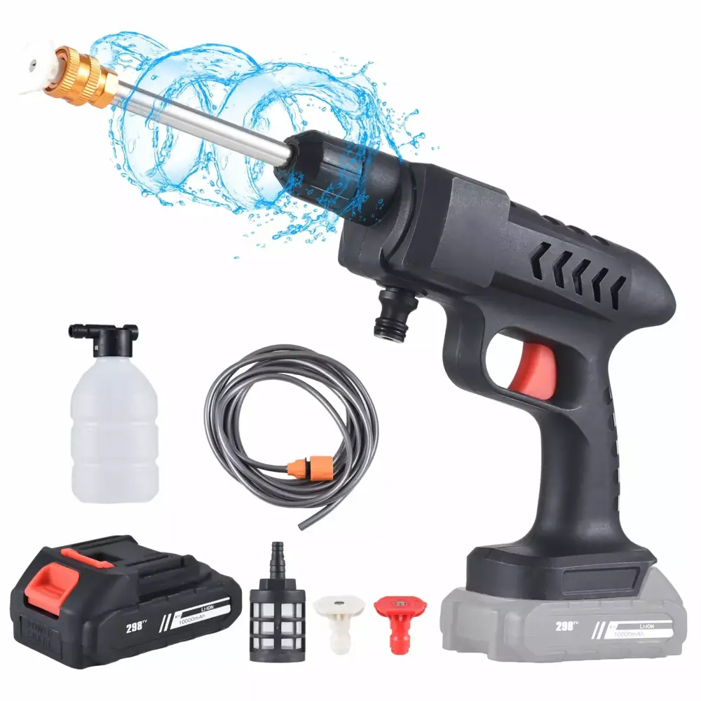 21V Handheld High Pressure Electric Water Sprayer Rechargeable Floor and Wall 290psi
