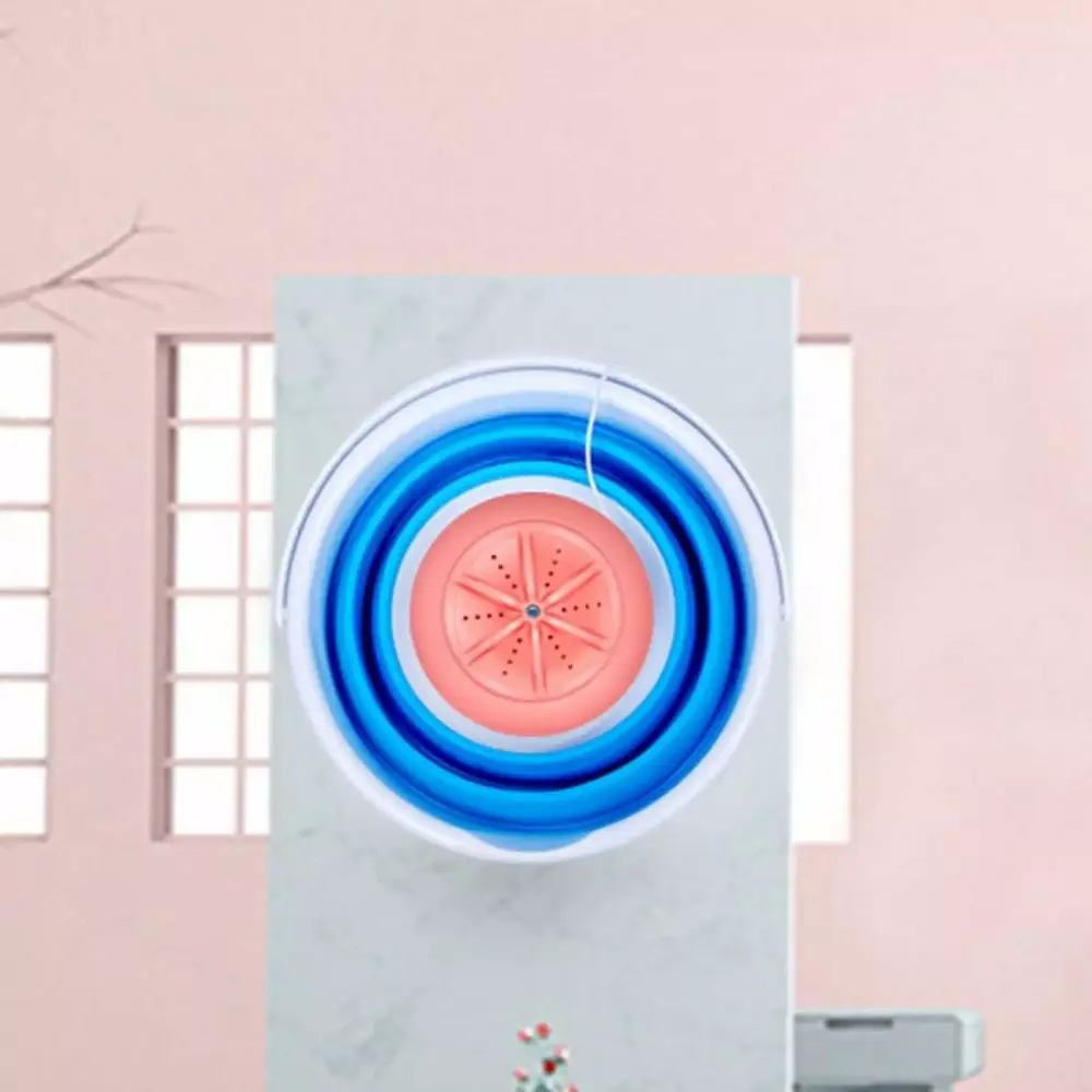STARLAN USB Charging Turbo Washer Foldable Bathtub 10L Travel and Home Essentials