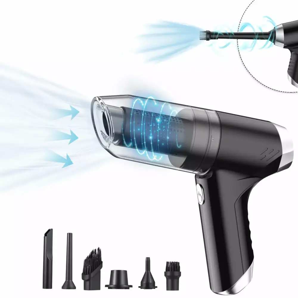 120W Handheld Vacuum Cleaner 3--1 Air Blower Buster and Hand Pump 6500pa Suction Travel-Friendly