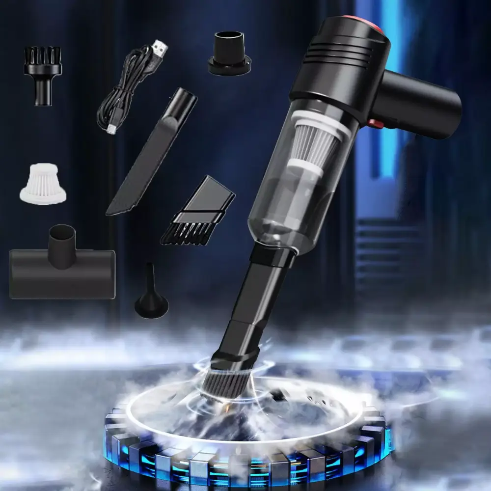 Dopebox Wireless Car Vacuum Cleaner High Suction Power Handheld Mini Car Interior Cleaning (Black)