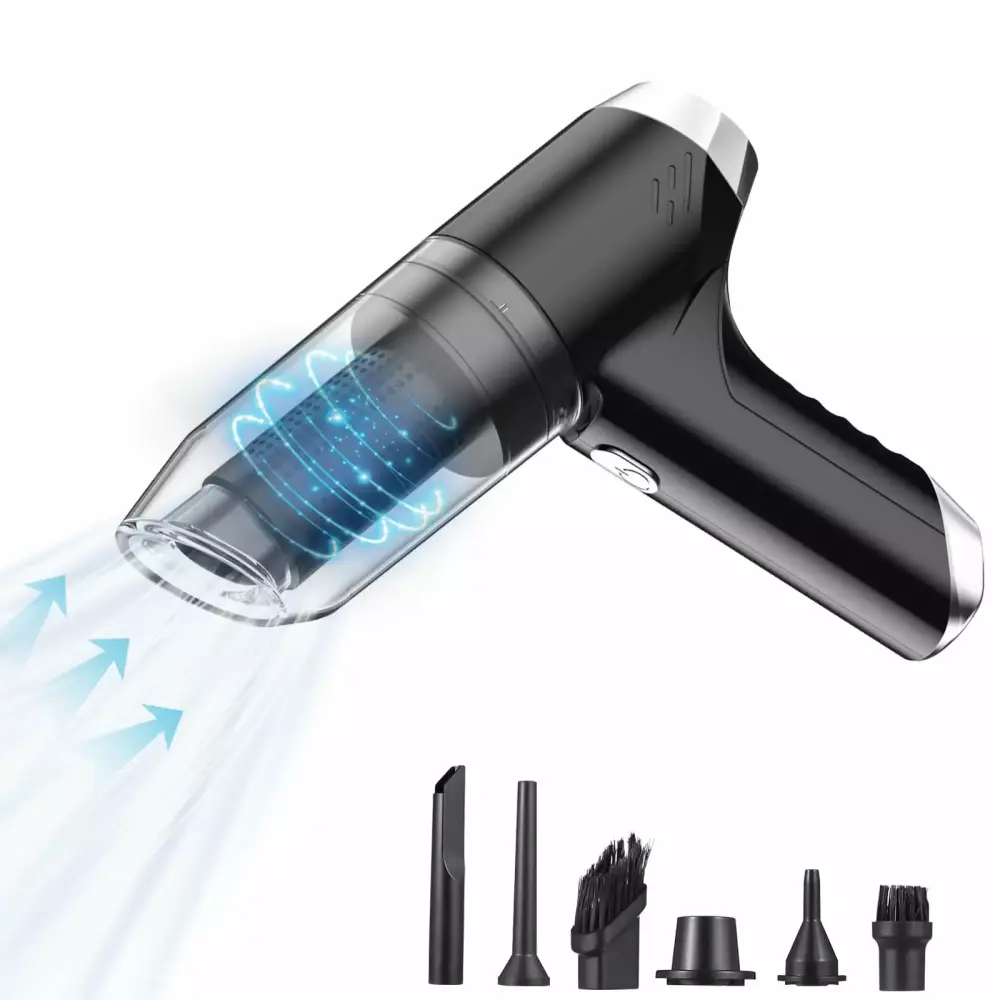Handheld Vacuum Cleaner 3--1 Hand Pump Air Blower Travel-Friendly 120W Cleaner