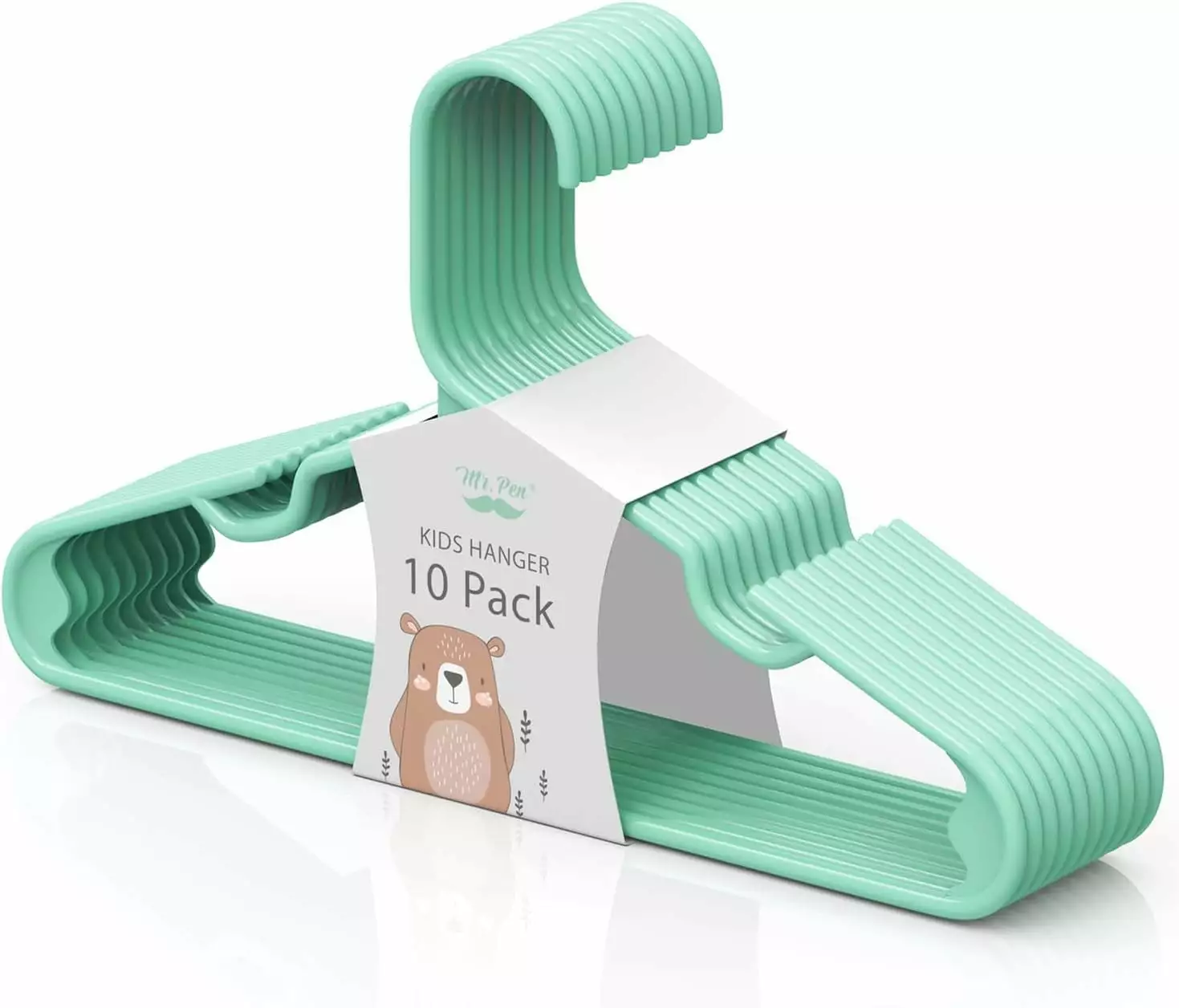 Mr Pen 10 Pack Green Plastic Kids Hangers Baby Children Closet Organization Mr. Pen