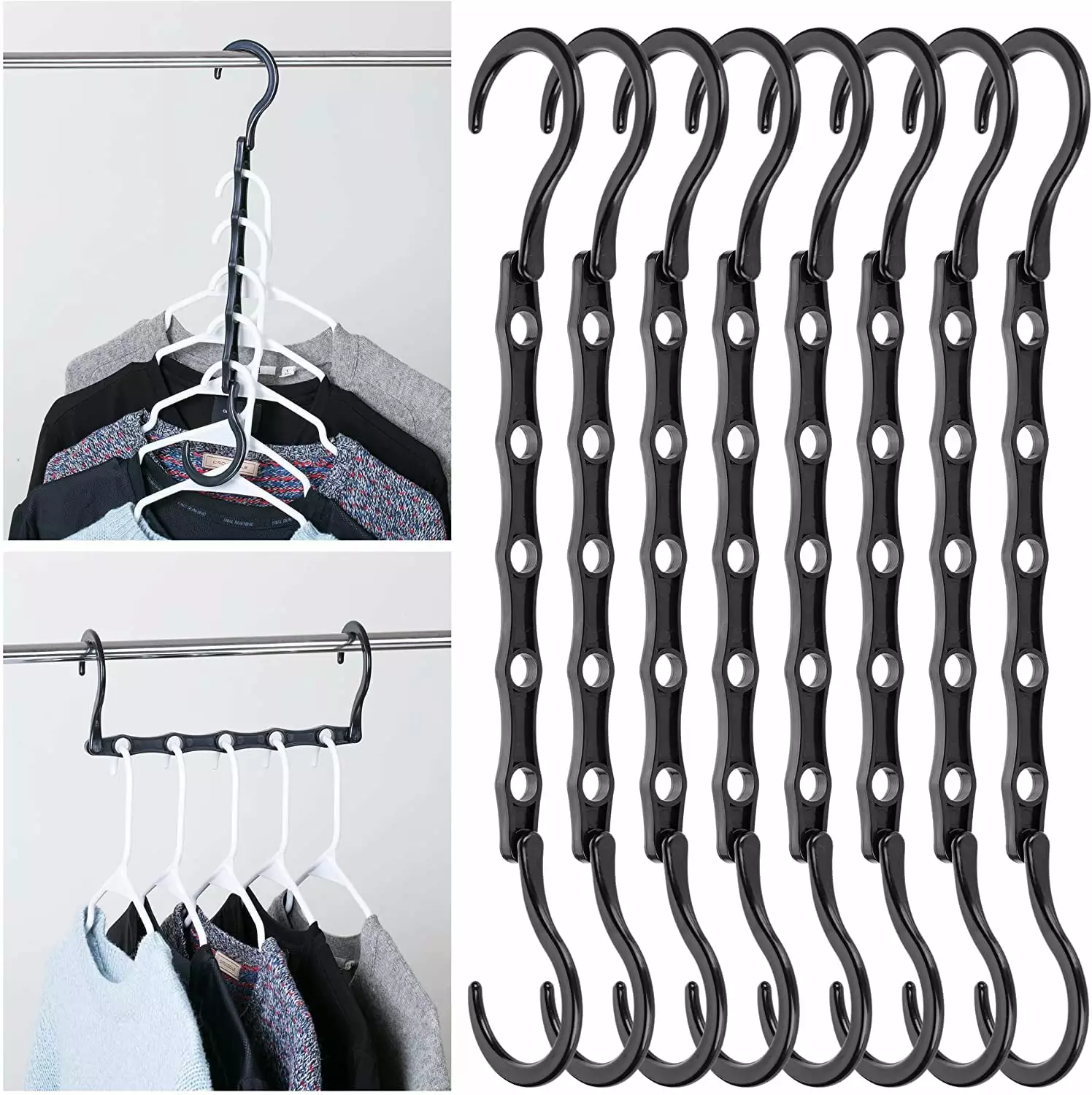 Mr Pen Space Saving Hangers Black 8 Pack Closet Organizer Hangers Mr. Pen