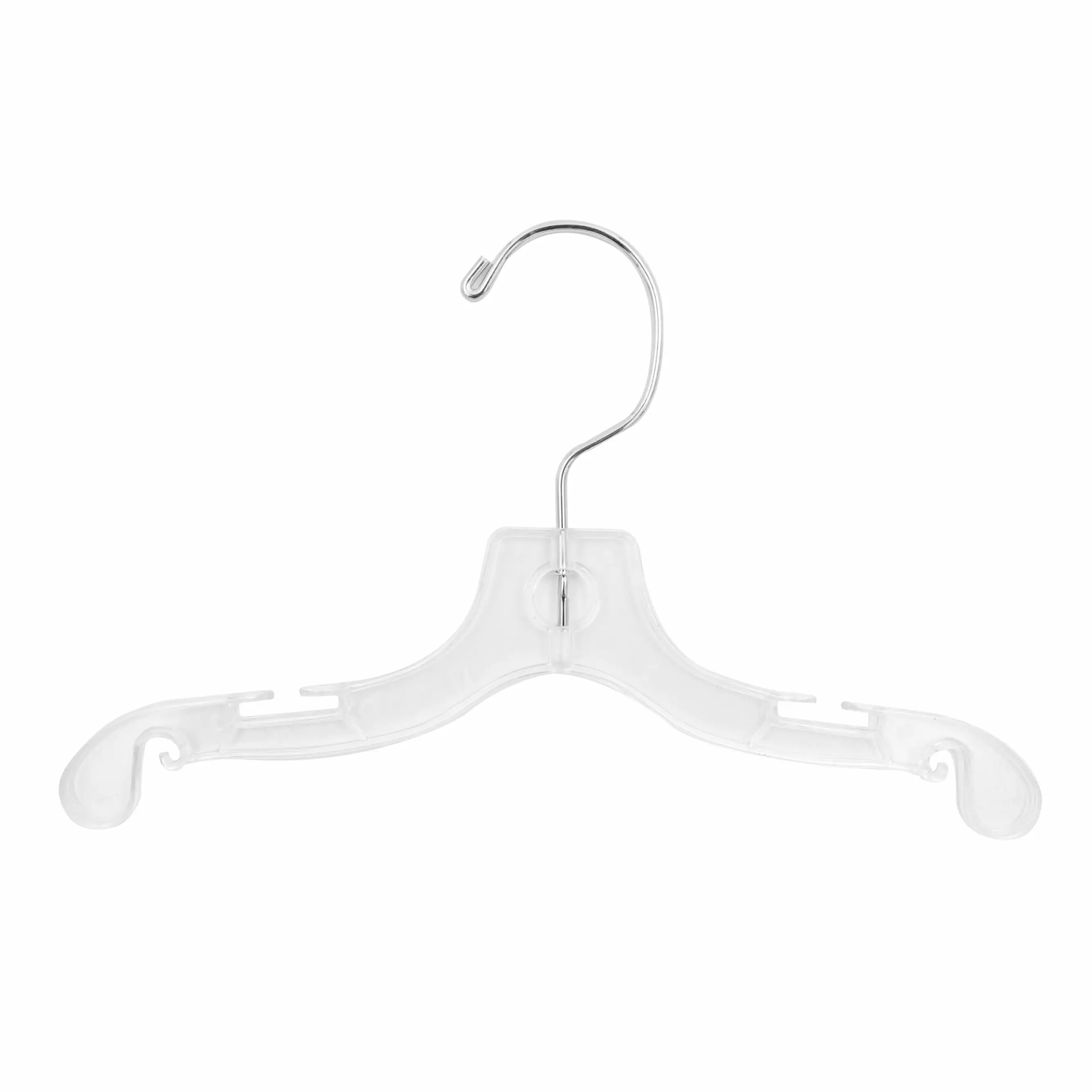 SSWBasics 10 Inch Clear Plastic Childrens Dress Hangers Case 100 Swivel Hook