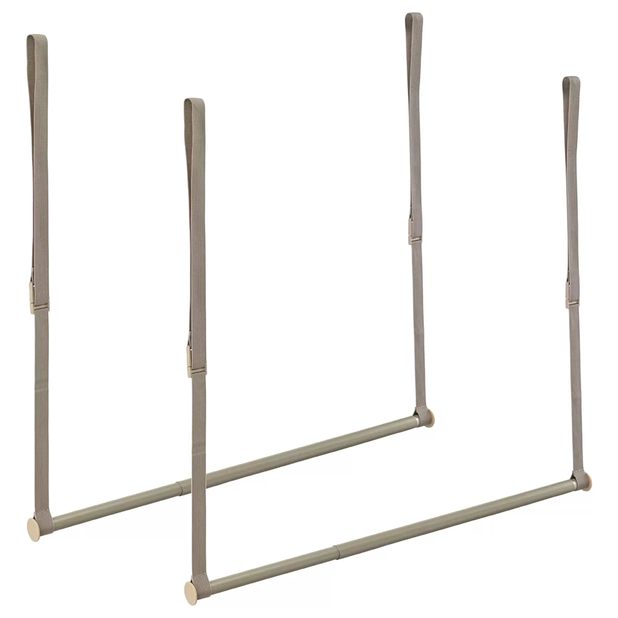 Closetmaid Adjustable Height Double Hang Closet Organizing Rod Nickel 2 Pack