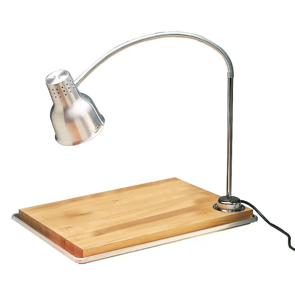 Carlisle 39 . H Heat Lamp Single Arm Aluminum Finish Included Pan and Board