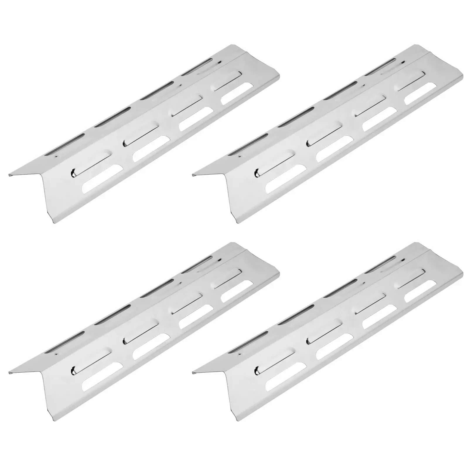 4Pcs Stainless Steel Gas Grill Heat Plate Deflector Burner Cover Accessory Set guangxitanlie