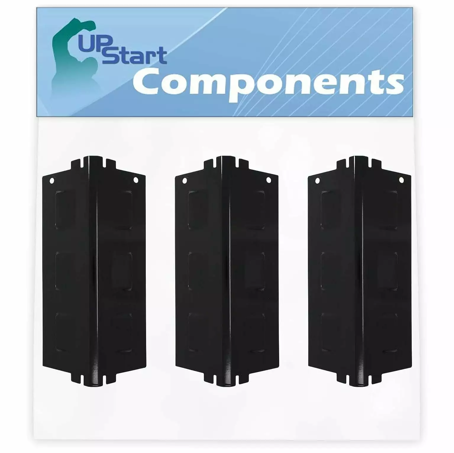 3-Pack BBQ Grill Heat Shield Plate Replacement Parts Charbroil 463452206 - Porcelain Steel Flame Tamer Cintbllter
