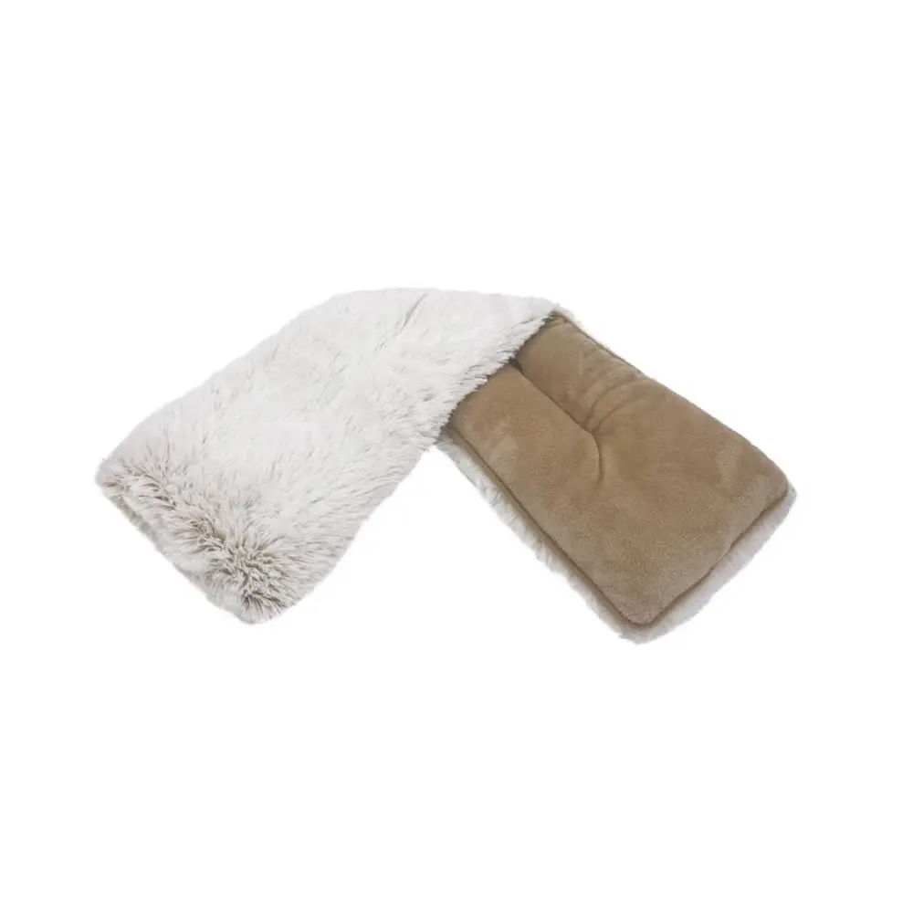 Warmies CPW-MARSH-B Marshmallow Neck Wraps Brown Gray Microwaveable Heat Therapy