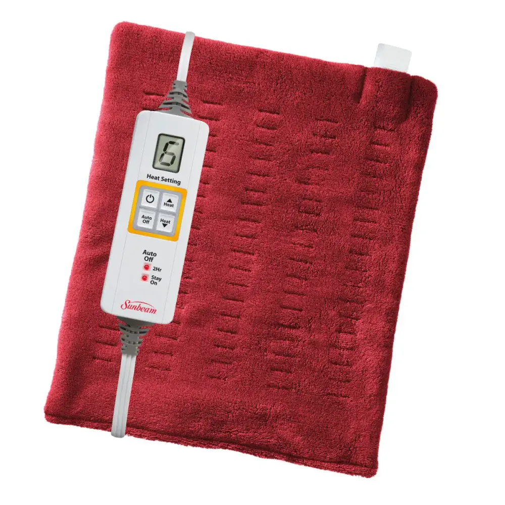 Sunbeam 002014-915-000 XpressHeat Garnet Red Heating Pad 12 x 15