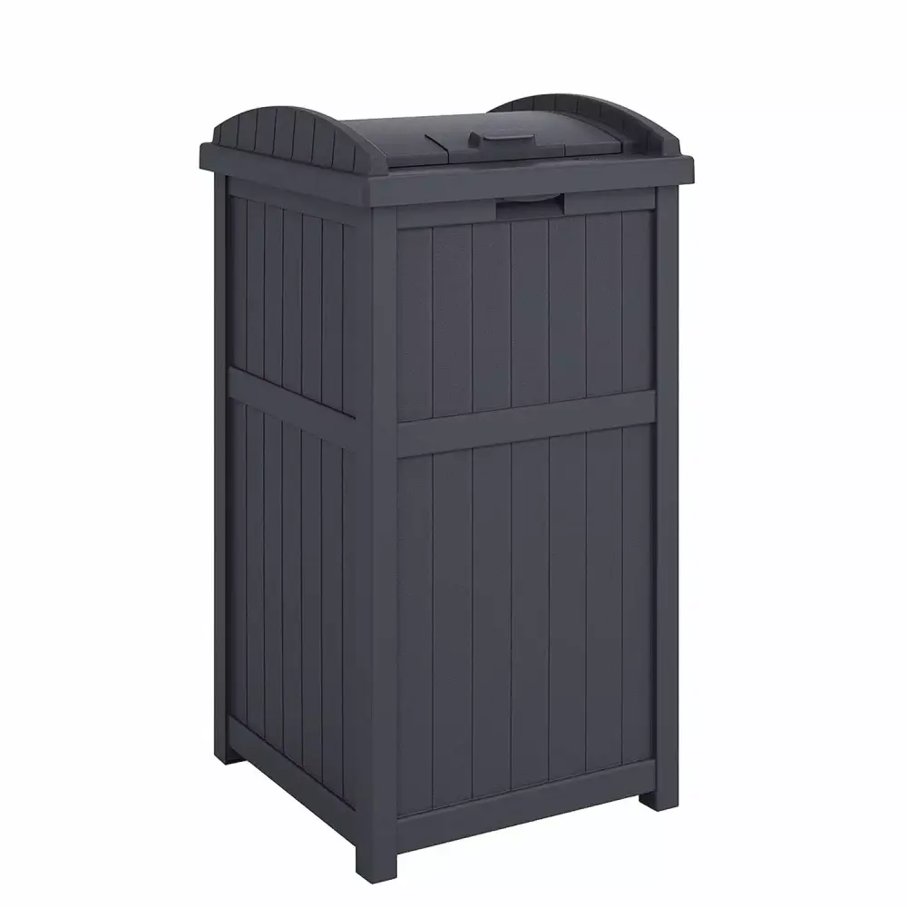 Trashcan Hideaway 31.5-Inch Tall Outdoor 30 Gallon Garbage Can Latching Lid
