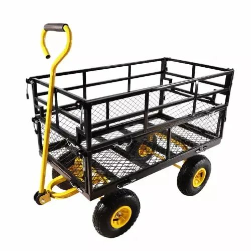 ACE-GARDEN 1-YEAR-WARRANTY 40.55x19.7x39.37 600 LBS Extension Fence Heavy Duty Wagon Garden Cart Trucks Transport Firewood...