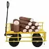 Yilufa Fun Wagon Cart Steel Mesh Garden Cart 10 Wheels 660LBS Capacity Removable Sides Folding Heavy Duty Yard Wagon 37