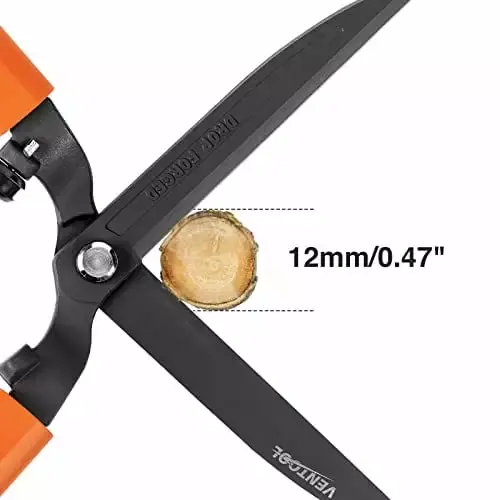 24-Inch Garden Hedge Shears Drop Forged Straight Blade HRC54 Cutter 12mm Cutting Capacity Hs14