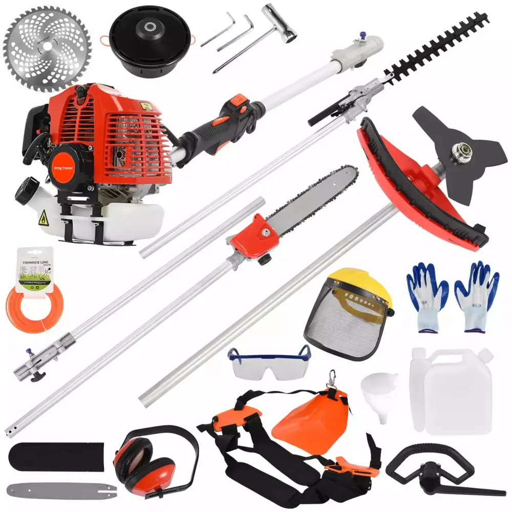 Baellert 52cc Petrol Hedge Trimmer Chainsaw Brush Cutter Full Guard Accessories