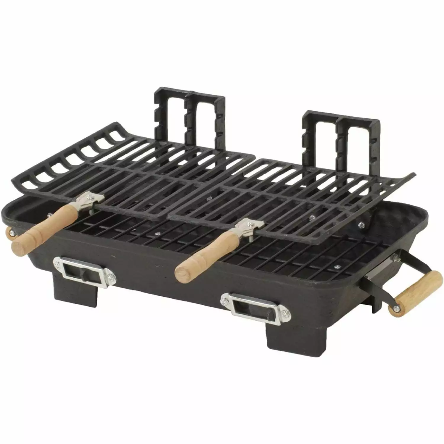 HetayC Kay Home Cast Iron Hibachi Charcoal Grill 10x18 Inch Limited Edition Outdoor BBQ